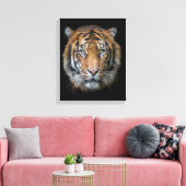 Ein wildes Bengalisches Tigergesicht Leinwanddruck (Insitu (Wohnzimmer))