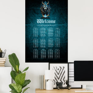 Ein wildes blaues Tier, ein majestätisches Wesen Poster
