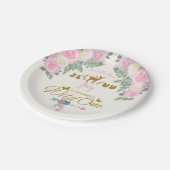 Ein wildes - erster Geburtstag Pappteller (Schrägansicht)