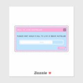 Ein Wille, den Installer-Pop auf dem Aufkleber zu (Blatt)