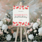 Ein Willkommenszeichen in einem Melon Poster