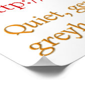 Ein Windhund adoptiert Poster (Ecke)