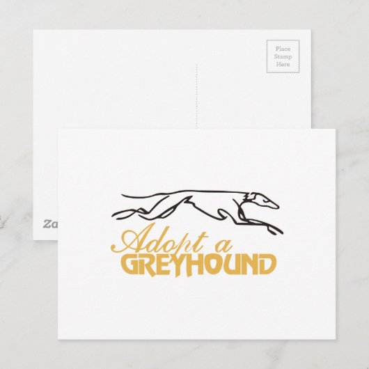 Ein Windhund adoptiert Postkarte (Vorne/Hinten)