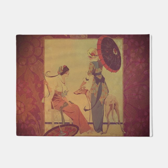 Ein Windhund der Unterscheidung Fußmatte (Vorderseite)