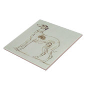 Ein Windhund, Gegenüberstellen verlassen (Stift u. Fliese (Seite)