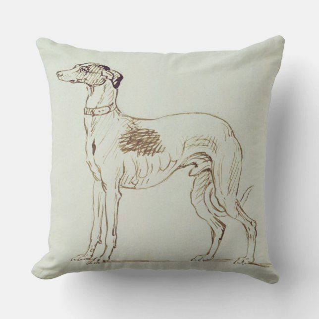 Ein Windhund, Gegenüberstellen verlassen (Stift u. Kissen (Vorderseite)