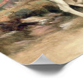 Ein Windhund in einer hügeligen Landschaft Poster (Ecke)