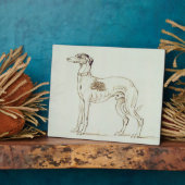 Ein Windhund, Links (Stift & Tinte auf Papier) Fotoplatte (Seite)
