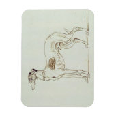 Ein Windhund, Links (Stift & Tinte auf Papier) Magnet (Vertikal)