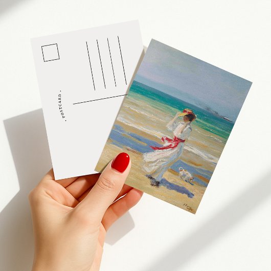 Ein windiger Tag | Sir John Lavery Postkarte