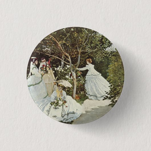 Ein Windrad in Zaandam Claude Monet Button (Vorderseite)