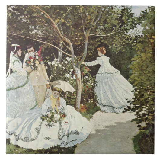 Ein Windrad in Zaandam Claude Monet Fliese (Vorderseite)