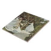 Ein Windrad in Zaandam Claude Monet Fliese (Seite)