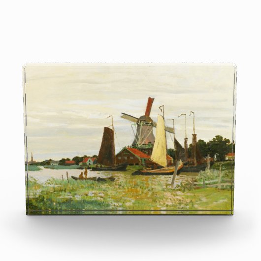 Ein Windrad in Zaandam Claude Monet Fotoblock (Vorderseite)