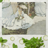 Ein Windrad in Zaandam Claude Monet Geschirrtuch (Gefaltet)