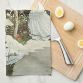 Ein Windrad in Zaandam Claude Monet Geschirrtuch (Viertel Falte)