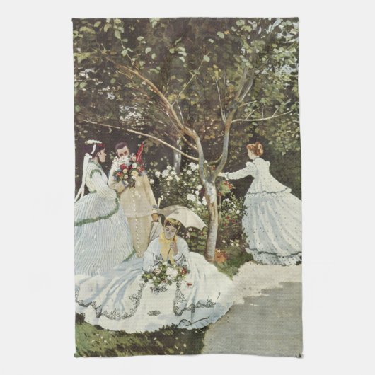 Ein Windrad in Zaandam Claude Monet Geschirrtuch (Vertikal)