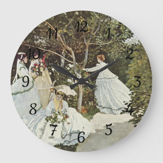 Ein Windrad in Zaandam Claude Monet Große Wanduhr (Vorderseite)