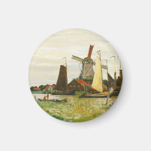 Ein Windrad in Zaandam Claude Monet Magnet