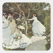 Ein Windrad in Zaandam Claude Monet Quadratischer Aufkleber (Vorderseite)