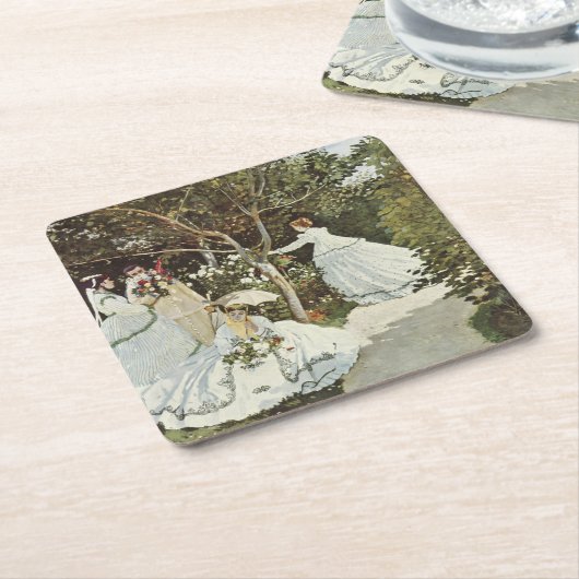 Ein Windrad in Zaandam Claude Monet Rechteckiger Pappuntersetzer (angewinkelt)