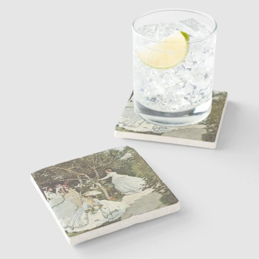 Ein Windrad in Zaandam Claude Monet Steinuntersetzer (Seitenansicht)