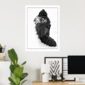 Ein Winter Buddha Poster (Heimbüro)