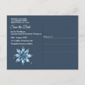 Ein Winter-Ereignis mit Schneeflocken Ankündigungspostkarte (Rückseite)