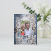 Ein Winter-Ereignis mit Schneeflocken Ankündigungspostkarte (Stehend Vorderseite)