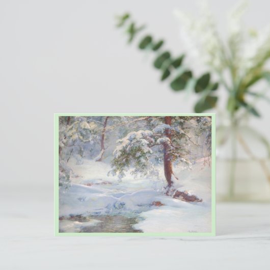 Ein Winter Idyll Feiertagspostkarte (Stehend Vorderseite)