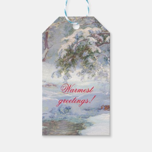 Ein Winter Idyll Geschenkanhänger (Vorderseite)
