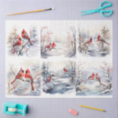 Ein Winter Kardinal Serie Design 7 Seidenpapier (Basteln)