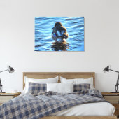 Ein Winter Mallard Fine Art Wildlife Fotograf Leinwanddruck (Insitu (Schlafzimmer))