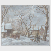 Ein WINTER SCENE Weihnachtswrapping Paper Geschenkpapier (Flach)