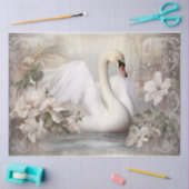 Ein Winter Schwan Seidenpapier (Basteln)