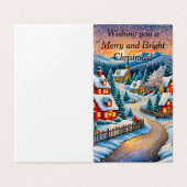 Ein Winter Village Szene. (Außenseite Aufgefaltet)