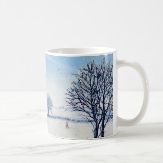 Ein Winter-Weg Kaffeetasse (Rechts)