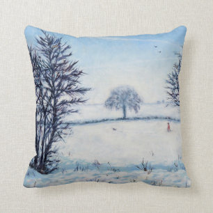 Ein Winter-Weg Kissen