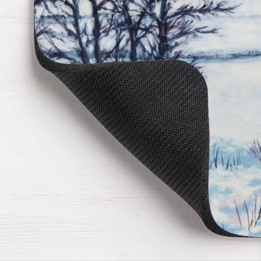 Ein Winter-Weg Mousepad (Ecke)