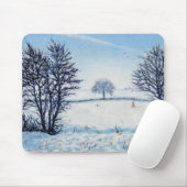 Ein Winter-Weg Mousepad (Mit Mouse)