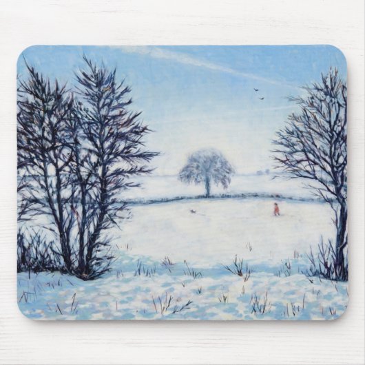 Ein Winter-Weg Mousepad (Vorne)