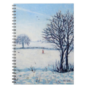 Ein Winter-Weg Notizblock