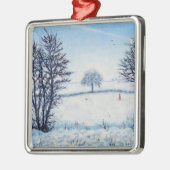 Ein Winter-Weg Silbernes Ornament (Links)