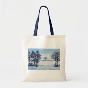 Ein Winter-Weg Tragetasche
