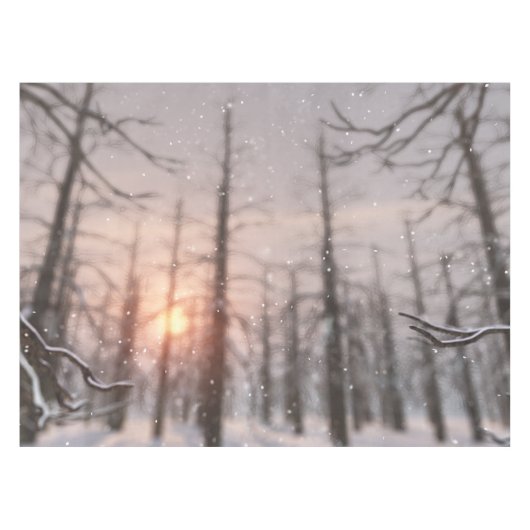 Ein Winterabend-Traumtablett Tischdecke (Vorderseite (Horizontal))
