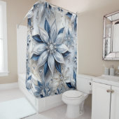 Ein Wintererlebnis-Dekor mit Schneeflocken Duschvorhang (Beispiel)