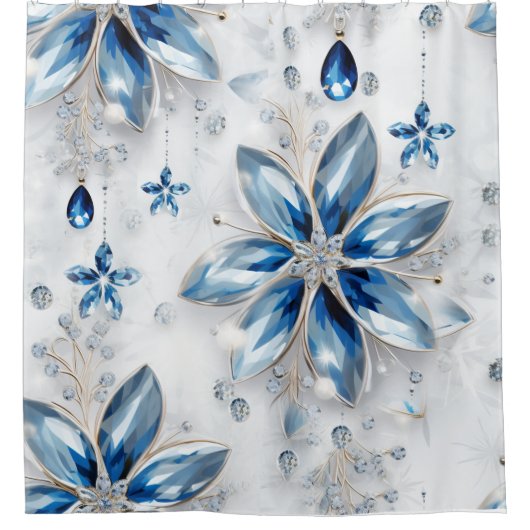 Ein Wintererlebnis-Dekor mit Schneeflocken Duschvorhang (Vorderseite)