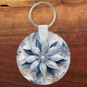 Ein Wintererlebnis-Dekor mit Schneeflocken Schlüsselanhänger (Rückseite)