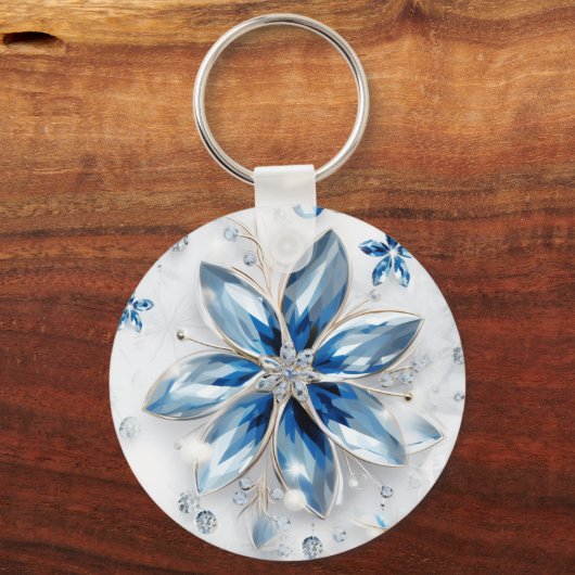 Ein Wintererlebnis-Dekor mit Schneeflocken Schlüsselanhänger (Vorderseite)
