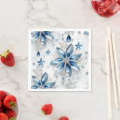 Ein Wintererlebnis-Dekor mit Schneeflocken Serviette (Beispiel)